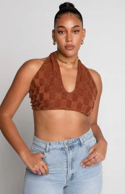 BB Exclusive Tops Bradley Crop Top Brown