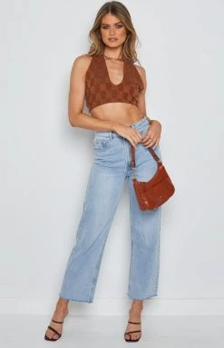 BB Exclusive Tops Bradley Crop Top Brown