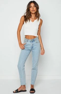 Beginning Boutique Brenda White Tank Top Tops