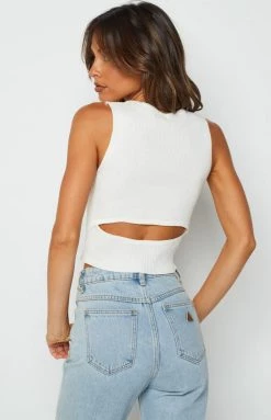 Beginning Boutique Brenda White Tank Top Tops