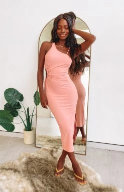 Beginning Boutique Brilliance Midi Dress Blush Dresses