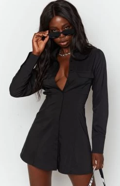 BB Exclusive Dresses Broken Heart Shirt Dress Black