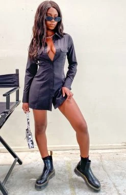 BB Exclusive Dresses Broken Heart Shirt Dress Black