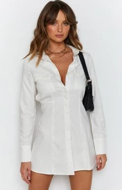 BB Exclusive Broken Heart Shirt Dress White 13 BB Exclusive Broken Heart Shirt Dress White