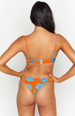 BB Exclusive Tops Bronte Orange Floral Bikini Top