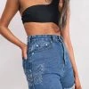 BB Exclusive Butterfly Denim Shorts Blue Denim