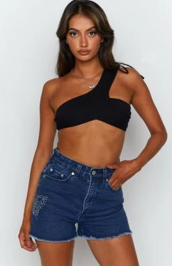 BB Exclusive Butterfly Denim Shorts Blue Denim 13 BB Exclusive Butterfly Denim Shorts Blue Denim