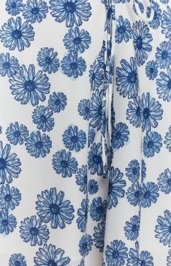 BB Exclusive Sasha Flared Skirt Blue Daisy Bottoms