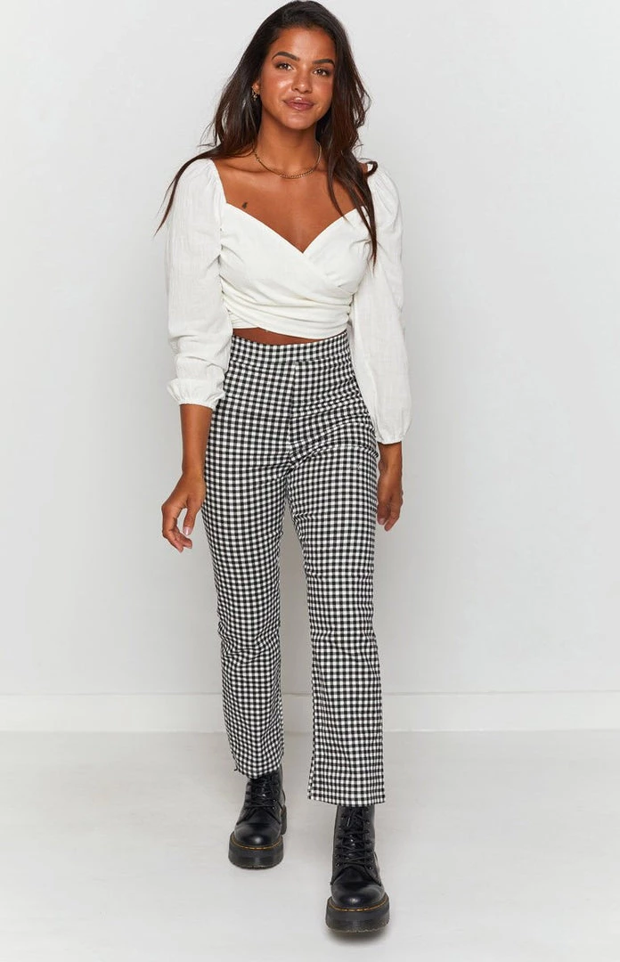 Beginning Boutique Bottoms Cabello Pants Black Check 5 Beginning Boutique Bottoms Cabello Pants Black Check