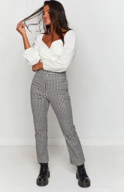 Beginning Boutique Bottoms Cabello Pants Black Check 16 Beginning Boutique Bottoms Cabello Pants Black Check