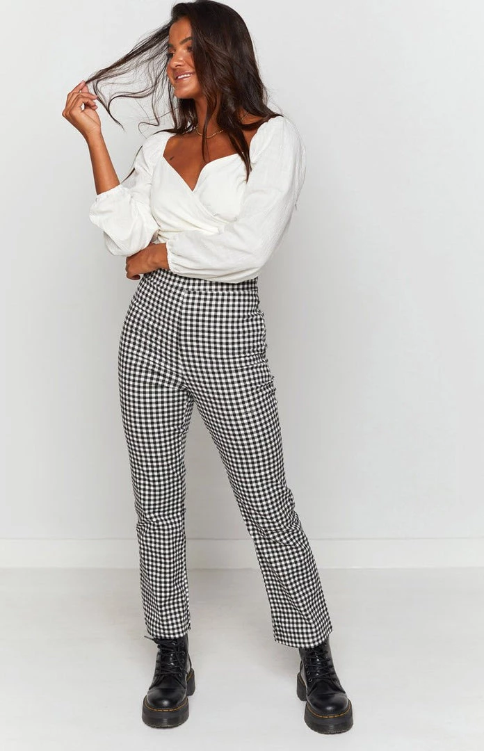 Beginning Boutique Bottoms Cabello Pants Black Check 6 Beginning Boutique Bottoms Cabello Pants Black Check