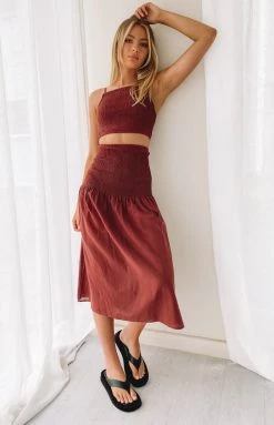 Beginning Boutique Cairns Two Piece Set Brown