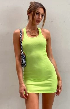 BB Exclusive Dresses California Cut Out Mini Dress Lime