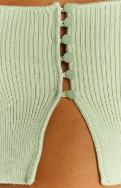 Beginning Boutique California Dream Mint Long Sleeve Top