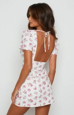 BB Exclusive Camellia White Floral Mini Dress Dresses