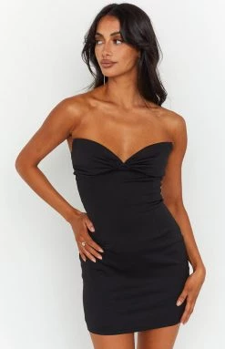 BB Exclusive Camila Black Strapless Mini Dress New