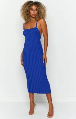 Beginning Boutique Camilla Blue Midi Dress Dresses