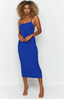 Beginning Boutique Camilla Blue Midi Dress Dresses