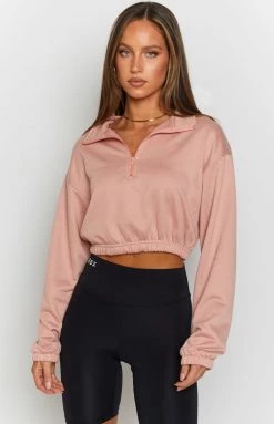 Beginning Boutique Outerwear Canada Sweater Peach