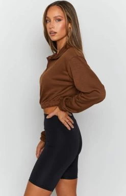 Beginning Boutique Outerwear Canada Sweater Chocolate