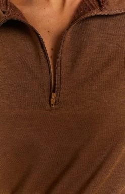 Beginning Boutique Outerwear Canada Sweater Chocolate