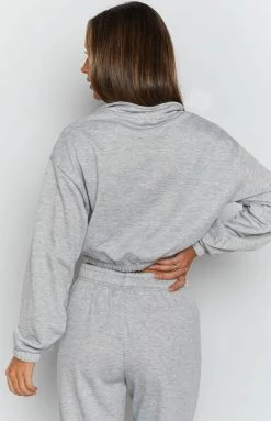 Beginning Boutique Canada Sweater Grey Marle Outerwear