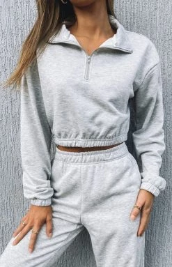 Beginning Boutique Canada Sweater Grey Marle Outerwear