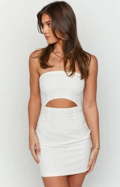 BB Exclusive New Candace White Strapless Mini Dress
