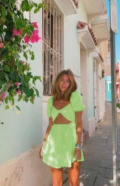 BB Exclusive Cannes Mini Dress Apple Green