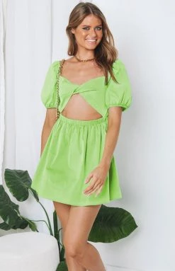 BB Exclusive Cannes Mini Dress Apple Green
