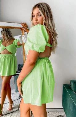 BB Exclusive Cannes Mini Dress Apple Green