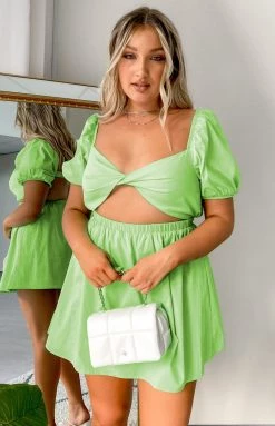 BB Exclusive Cannes Mini Dress Apple Green