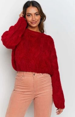 BB Exclusive Canter Cropped Sweater Red