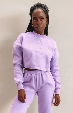 BB Exclusive Outerwear Capri Beach Cropped Crew Lilac