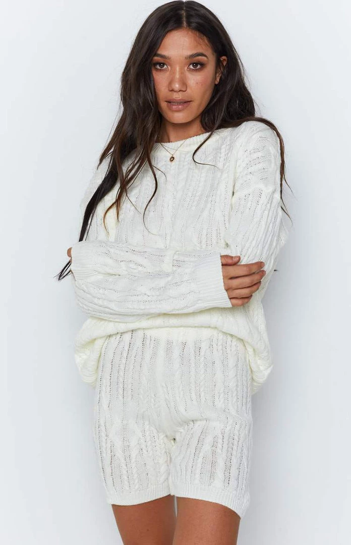 Beginning Boutique Capri Dream Shorts Cream 4 Beginning Boutique Capri Dream Shorts Cream