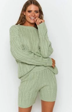 Beginning Boutique Capri Dream Shorts Sage