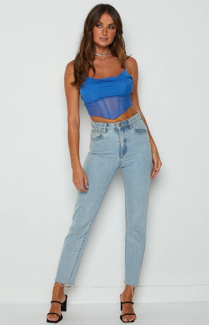 Beginning Boutique Carlina Blue Corset Top Tops 2 Beginning Boutique Carlina Blue Corset Top Tops