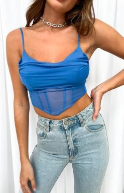 Beginning Boutique Carlina Blue Corset Top Tops 13 Beginning Boutique Carlina Blue Corset Top Tops