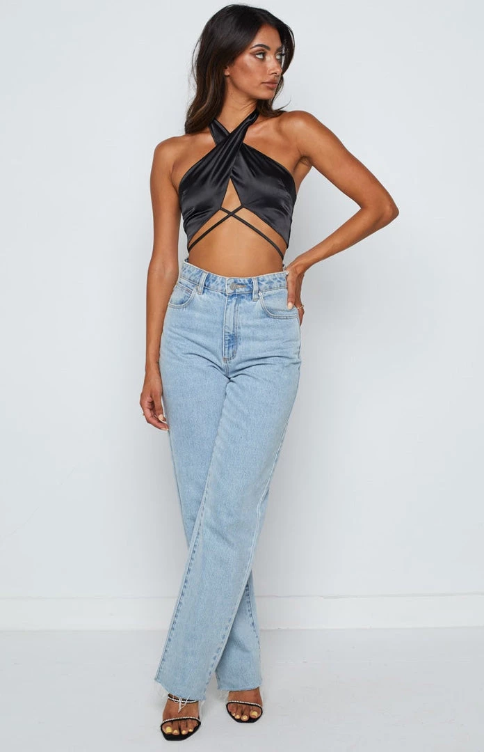 BB Exclusive Carly Black Satin Halter Top 3 BB Exclusive Carly Black Satin Halter Top