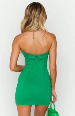 BB Exclusive Carminia Green Mini Dress New