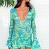 BB Exclusive Dresses Carmody Long Sleeve Mini Dress Green