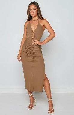 BB Exclusive Caroline Midi Dress Brown