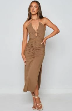 BB Exclusive Caroline Midi Dress Brown