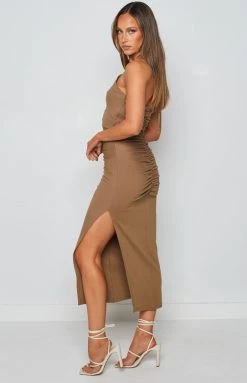 BB Exclusive Caroline Midi Dress Brown