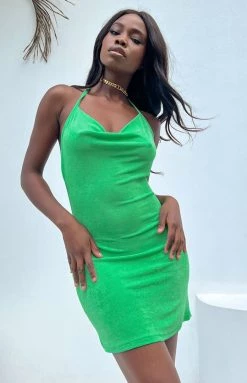 BB Exclusive Carrie Green Halter Dress