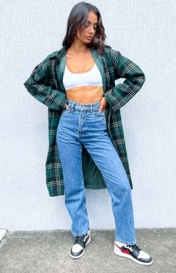 BB Exclusive Carter Green Longline Shacket