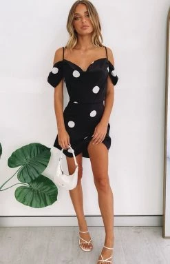 SNDYS Casablanca Dress Black Polka Dot