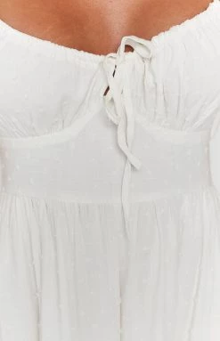 Beginning Boutique Casey White Tiered Midi Dress New 12 Beginning Boutique Casey White Tiered Midi Dress New