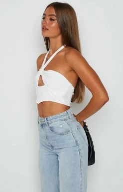 Beginning Boutique Tops Castel White Halter Top 14 Beginning Boutique Tops Castel White Halter Top