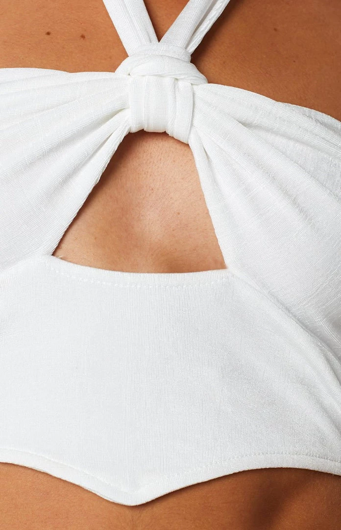 Beginning Boutique Tops Castel White Halter Top 3 Beginning Boutique Tops Castel White Halter Top